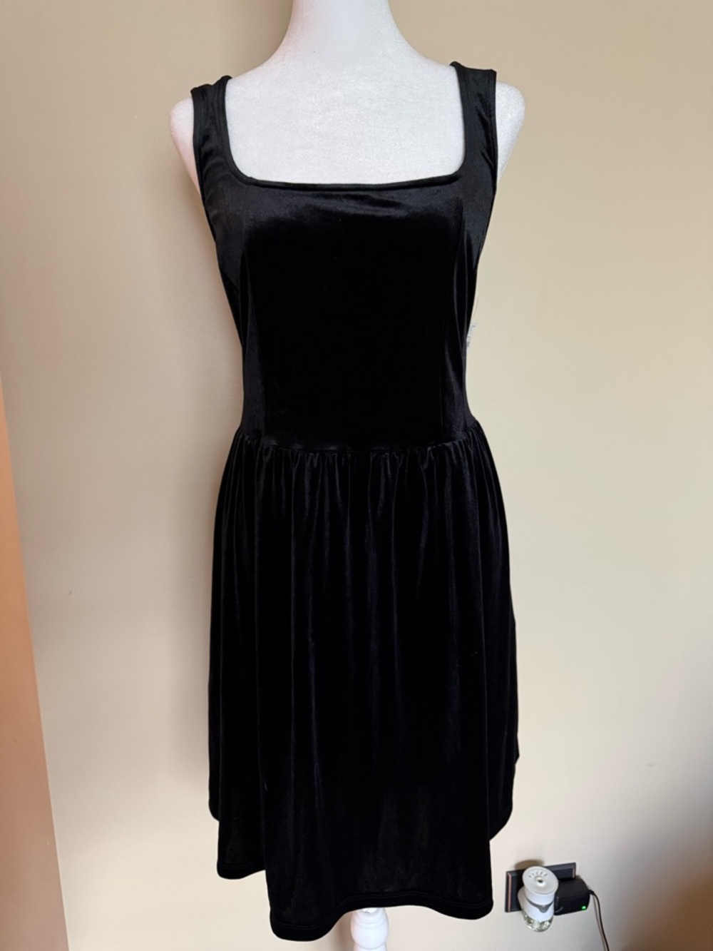 Old Navy Black Velvet Mini Dress